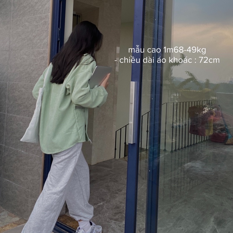 Áo sơ mi nhung gân vintage