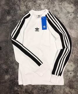 ( XẢ KHO ) Áo Panel 3-Stripes longsleeve tee Made in Cambodia full tag code