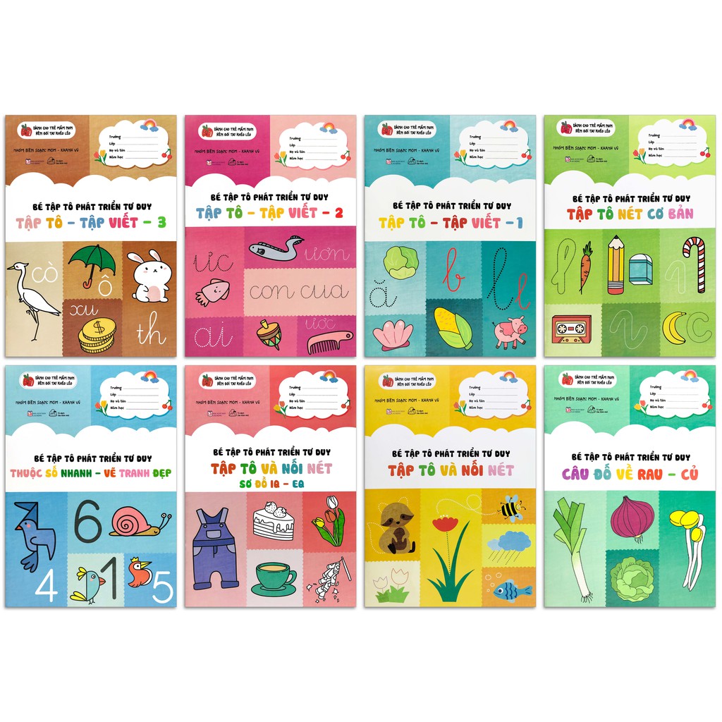 Sách - Bé Tập Tô Phát Triển Tư Duy - Bộ 16 quyển (lẻ tùy chọn bộ 1 và bộ 2)
