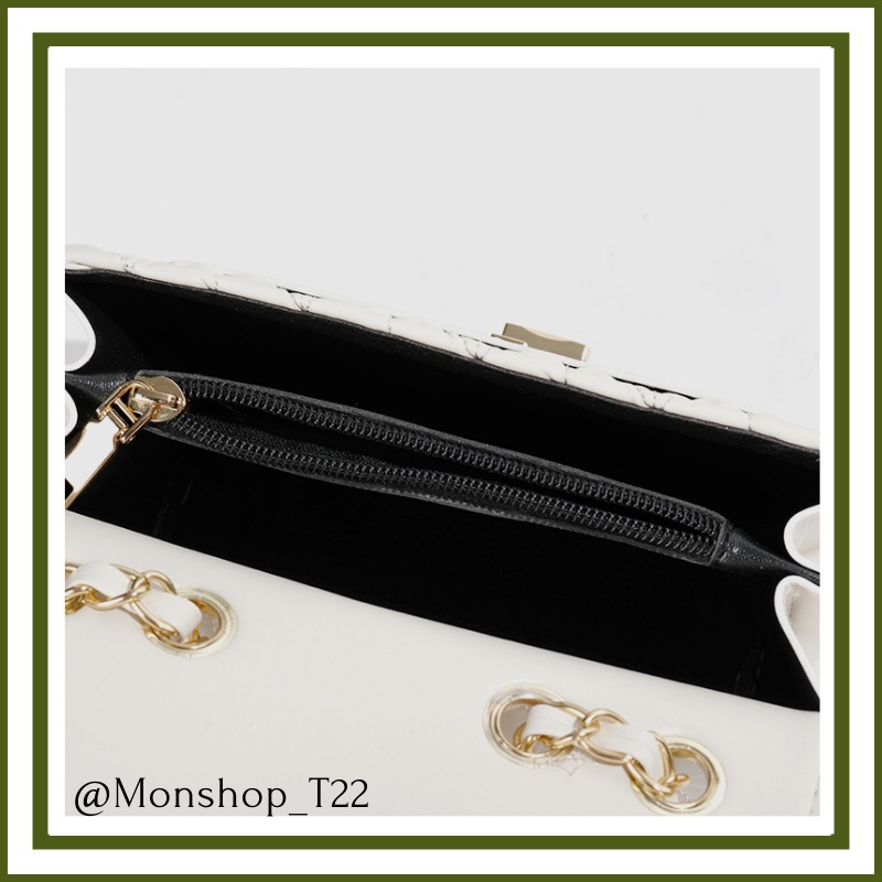 🌸sẵn hàng🌸Túi xách da mềm đeo chéo nữ CEEKAY chính hãng vân thoi khóa trái tim  - T22