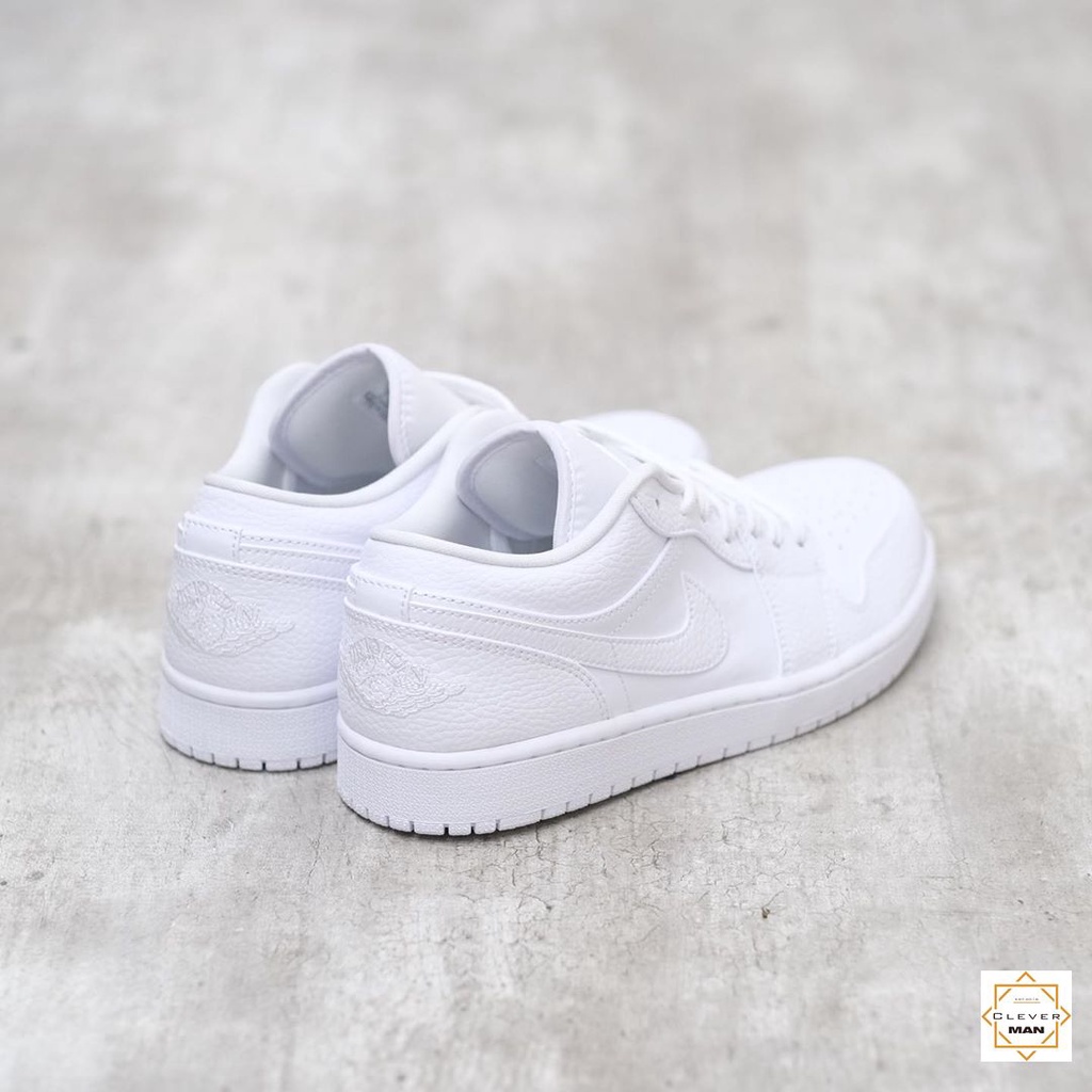 [FULLBOX+QUÀ] Giày thể thao Sneakers AIR JORDAN 1 Low full white full trắng cổ thấp Clever Man Store