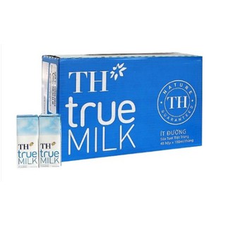 Thùng sữa TH True Milk ít đường 180ml