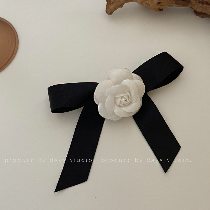 2023 Kẹp Tóc Hình Nơ Hoa Trà Phong Cách Cổ Điển Dễ Phối Đồ Thời Trang Cho Nữ