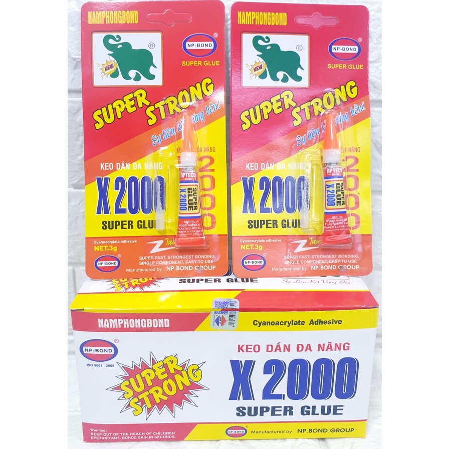 Keo Siêu Dính Dán Đa Năng Trên Mọi Vật Liệu X2000 Super Glue 3gam