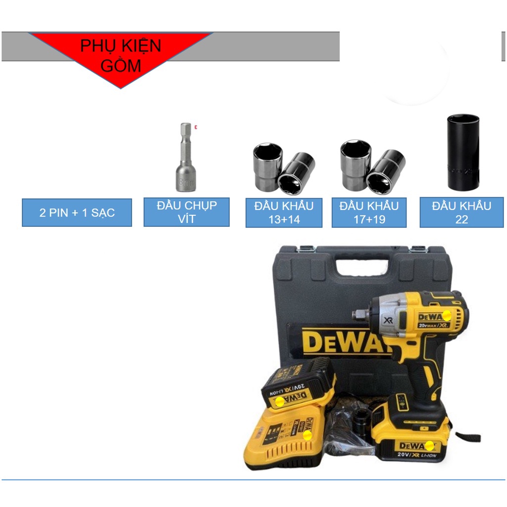 Máy siết bulong pin, máy bắn vít DW DCF887 20V không chổi than, lõi đồng 100%, máy vặn ốc, máy siết ốc, máy bắn bulong