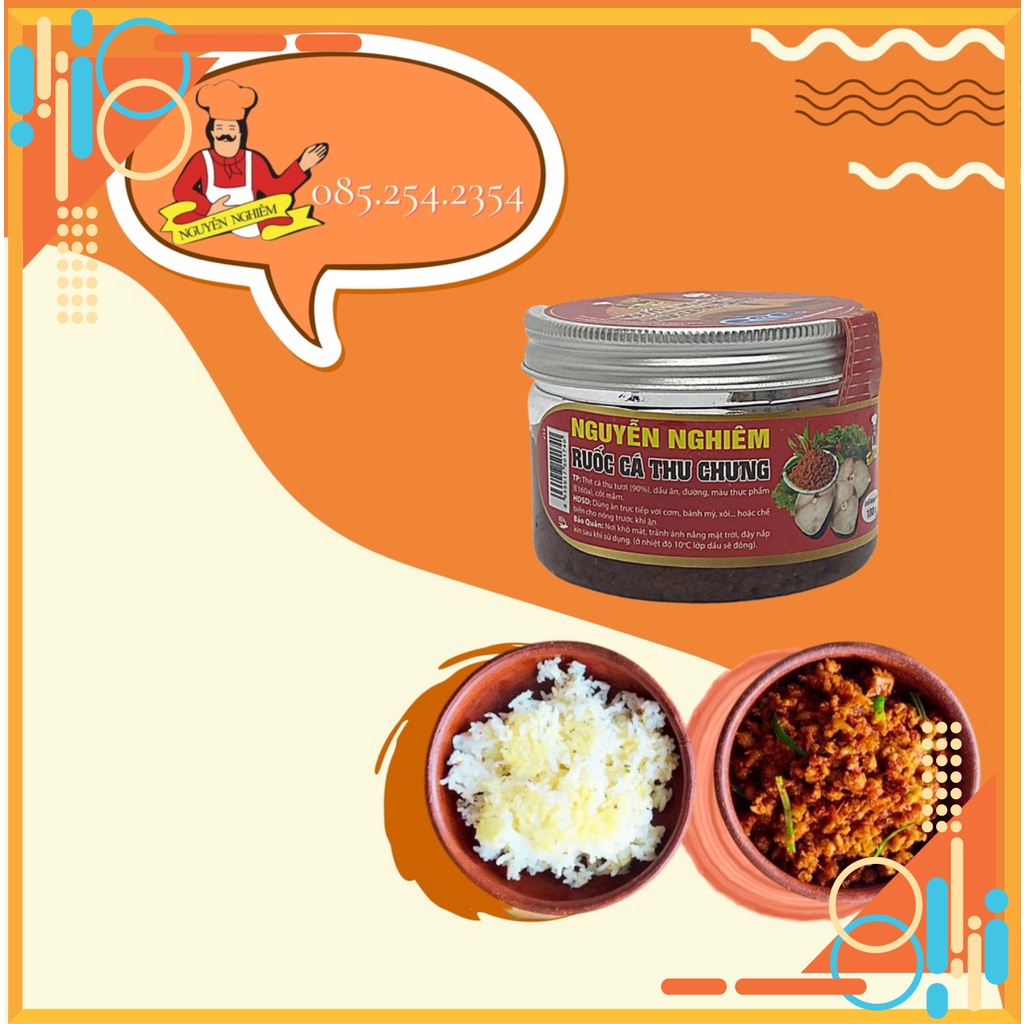Ruốc cá thu chưng ăn liền hộp 180g thương hiệu Nguyễn Nghiêm
