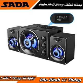 Bộ 3 Loa Nghe Nhạc Máy Vi Tính Để Bàn2.1  SADA D-208 Kết Nối Bluetooth Âm Thanh Siêu Trầm Thiết Kế Trẻ Trung Năng Động