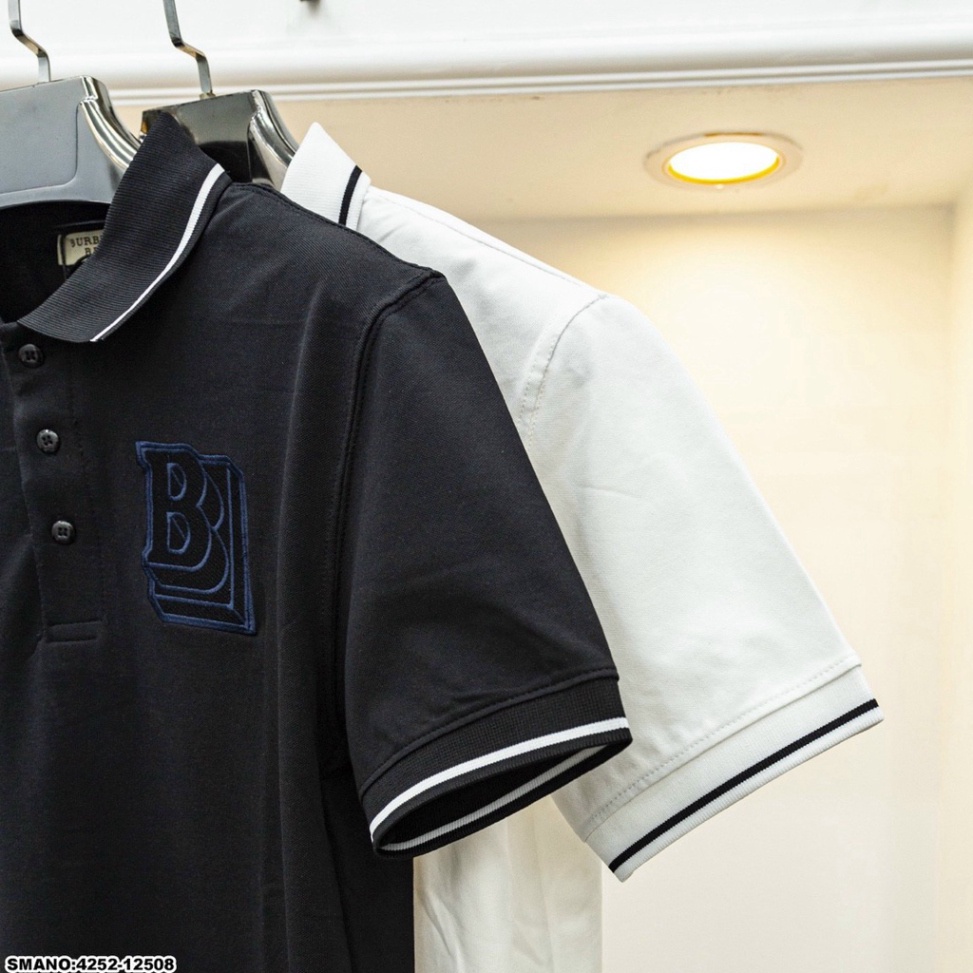 Áo polo nam cổ bẻ, áo thun nam thể thao thêu logo chữ b chất cotton thoáng mát PL18