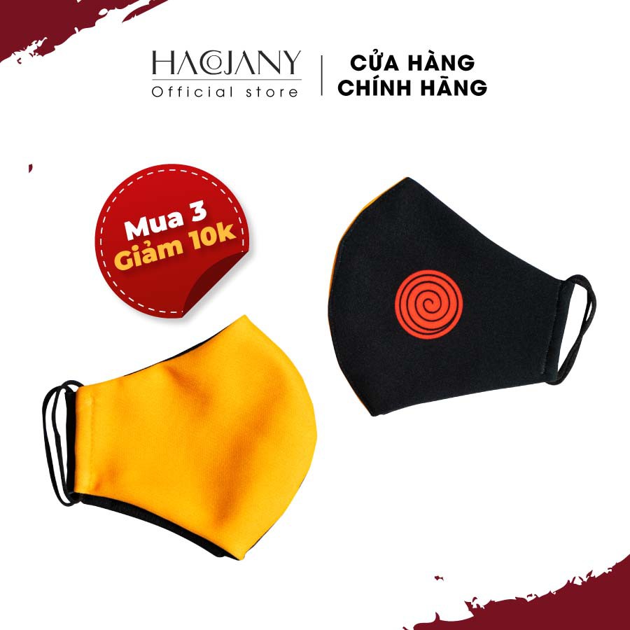Khẩu trang vải in hình Naruto ❤ Hacojany ❤ Khẩu trang vải 2 lớp Freesize nam nữ
