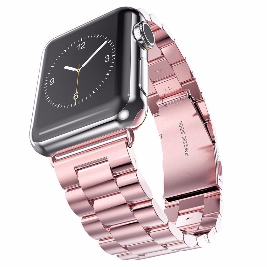 Dây đeo phụ kiện bằng thép không gỉ bền bỉ cho Apple Watch iwatch Serie 5 4 3 2 1 38/42/40/44mm