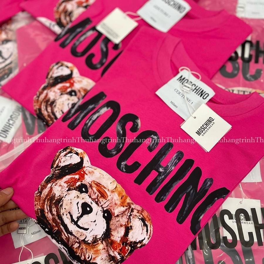 Áo thun moschino sơn dầu cho bé và gia đình , áo phông trẻ em unisex , Kid_genZ