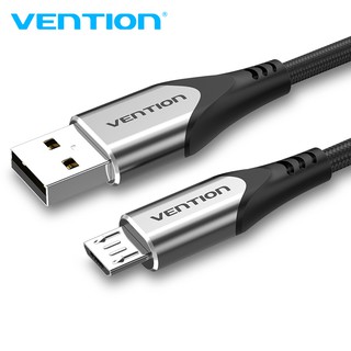 Cáp Sạc Vention Micro USB / Type C Cho Điện Thoại Samsung Xiaomi Tốc Độ Cao 3A Dài 1M