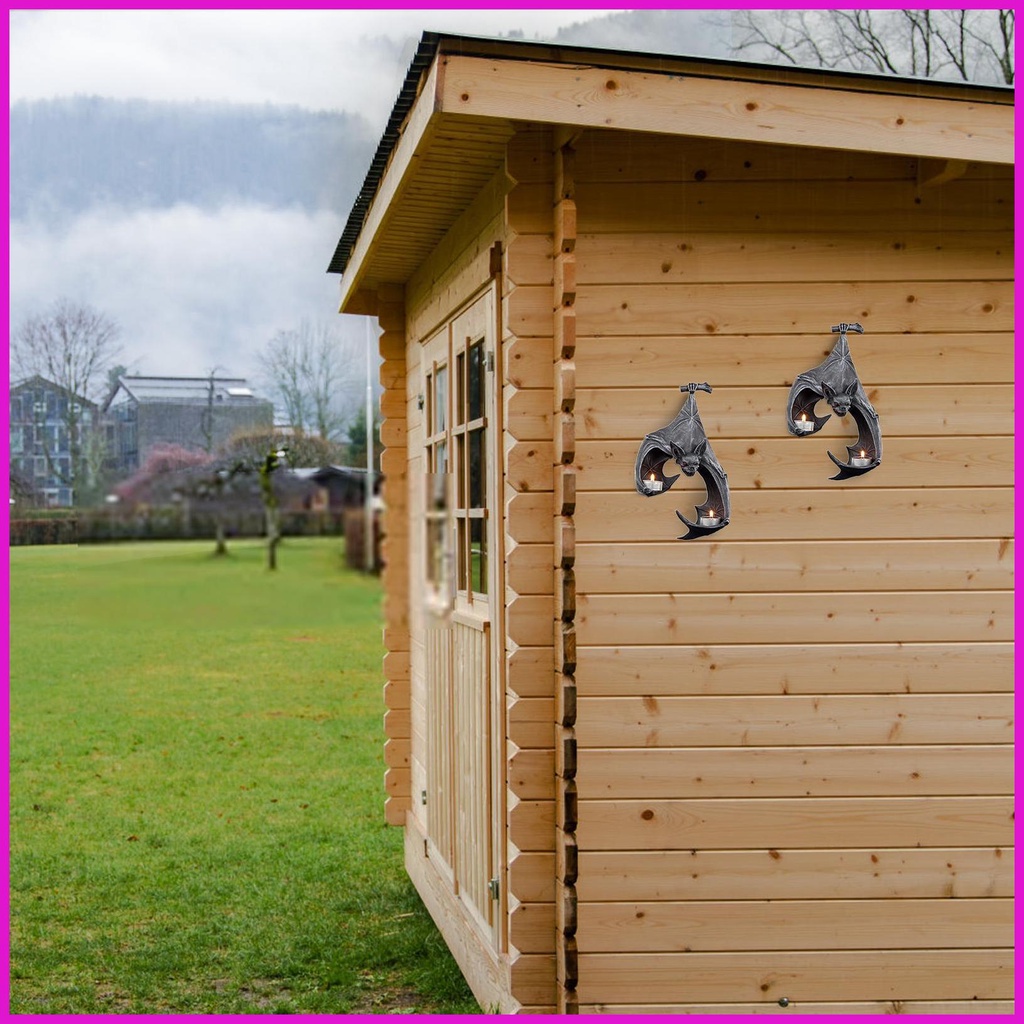 Giá Đỡ Đèn Cầy Bằng Resin Màu Đen Phong Cách Gothic Độc Đáo Trang Trí Nhà Cửa