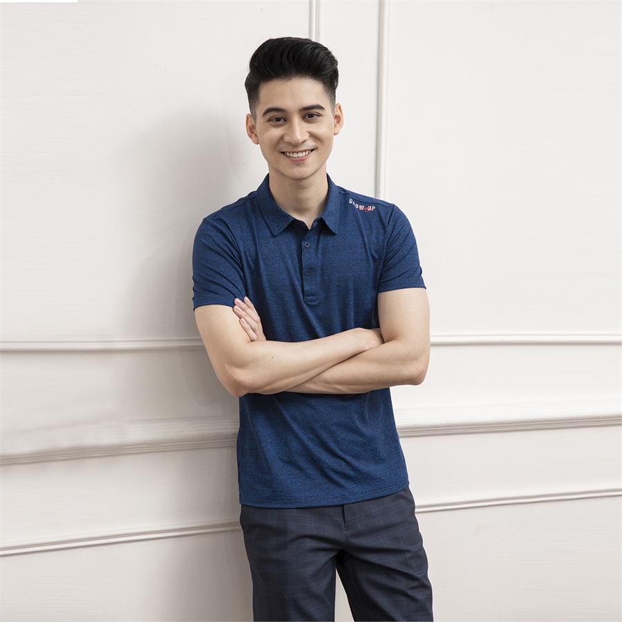 Áo polo nam Aristino ngắn tay có cổ phom ôm vải mềm mịn nhẹ thoáng nhanh khô hạn chế nhăn APS055S1