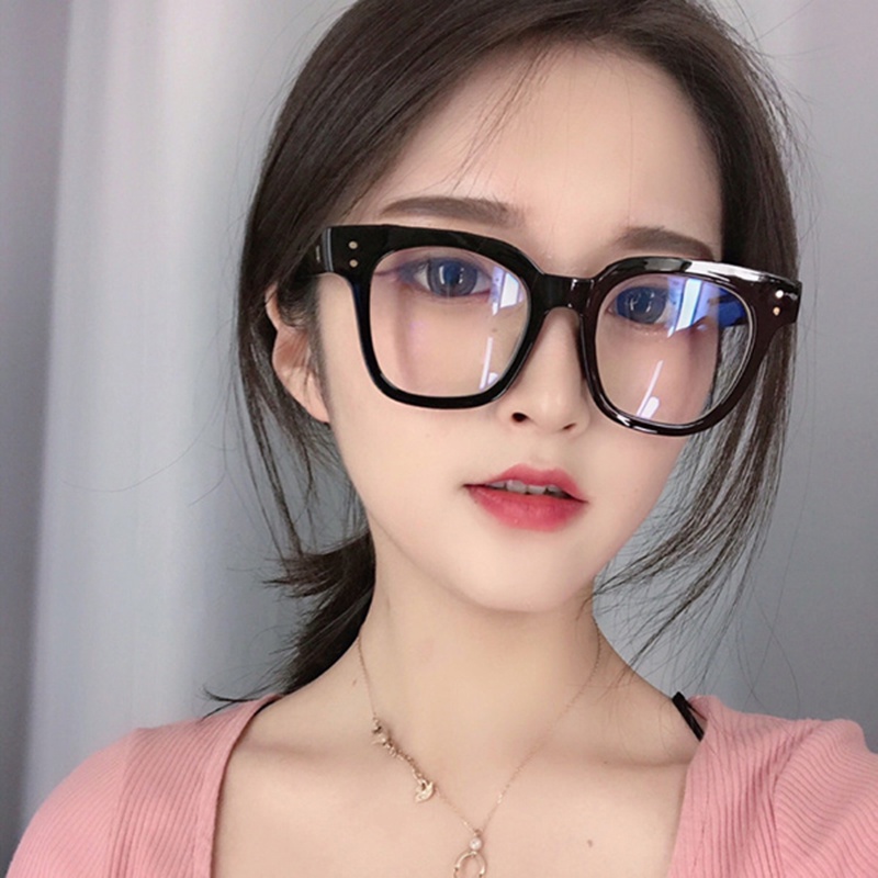 Mắt Kính Gọng Vuông Trong Suốt Phong Cách Cổ Điển Dành Cho Nữ