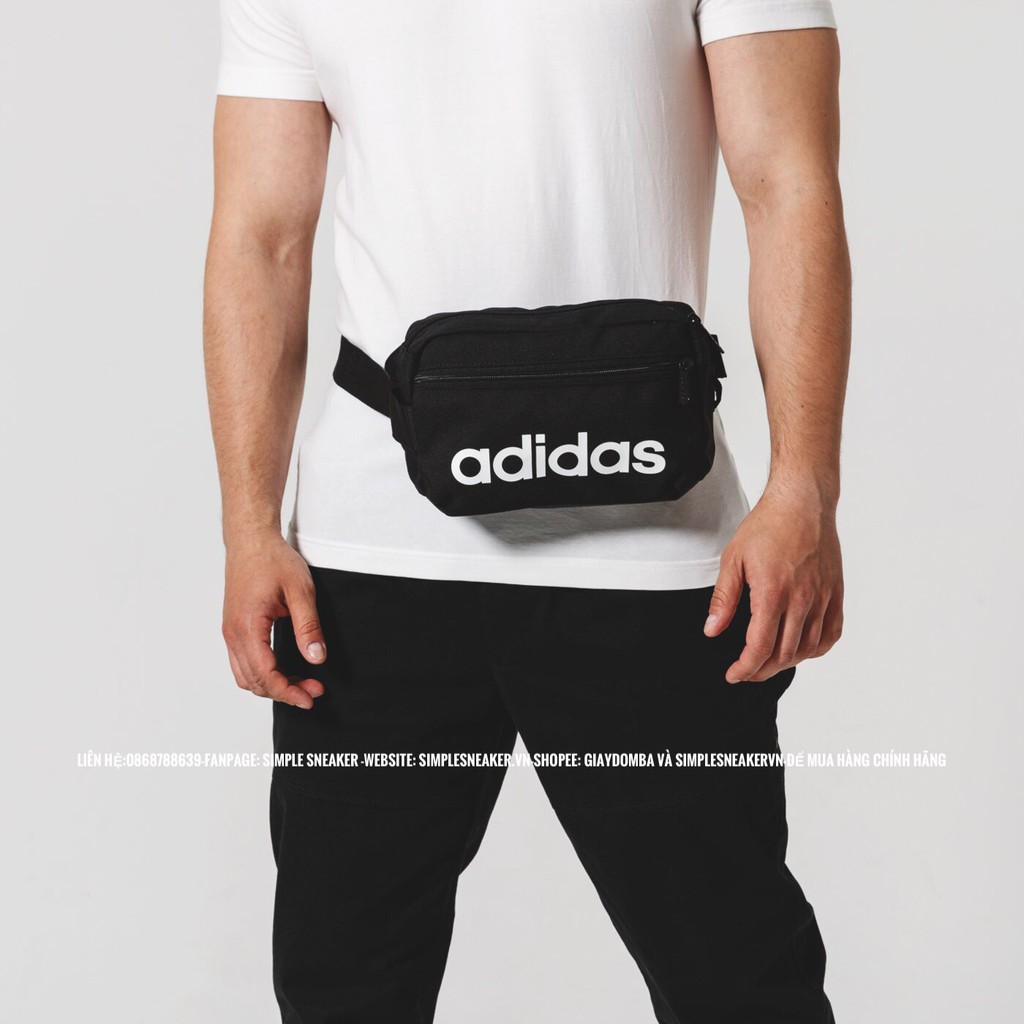 Túi Chéo Nam FREESHIP Adidas Linear Core Waist Bag Chính Hãng Chuẩn Auth
