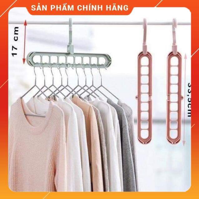 [ HÀNG SIÊU TỐT] Móc 9 lỗ treo quần áo đa năng gấp gọn