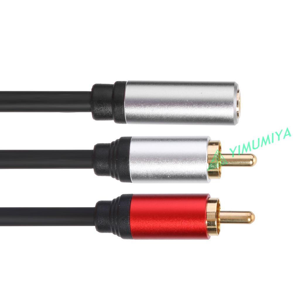 Cáp Chuyển Đổi Âm Thanh Chữ Y Từ Đầu Cái 3.5mm Sang 2 Rca Dài 0.3m