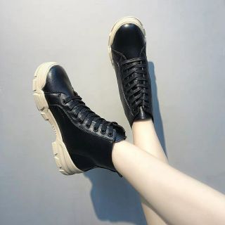 Giầy da cao cổ, độn đế 3cm(ảnh thật ở cuối)