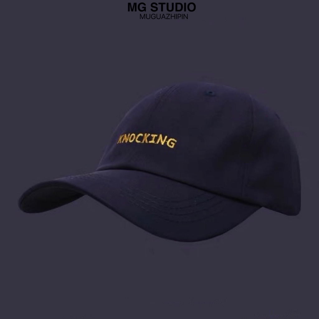 Mũ lưỡi trai MG STUDIO thêu chữ “KNOKING” 4 màu tùy chọn