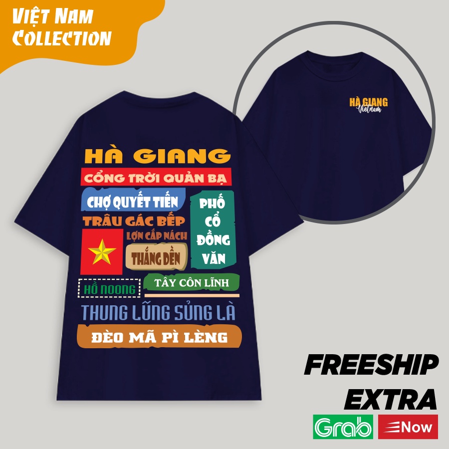 Áo Thun Unisex Nam Nữ Oversize Local Brand Tỉnh Thành - Hà Giang