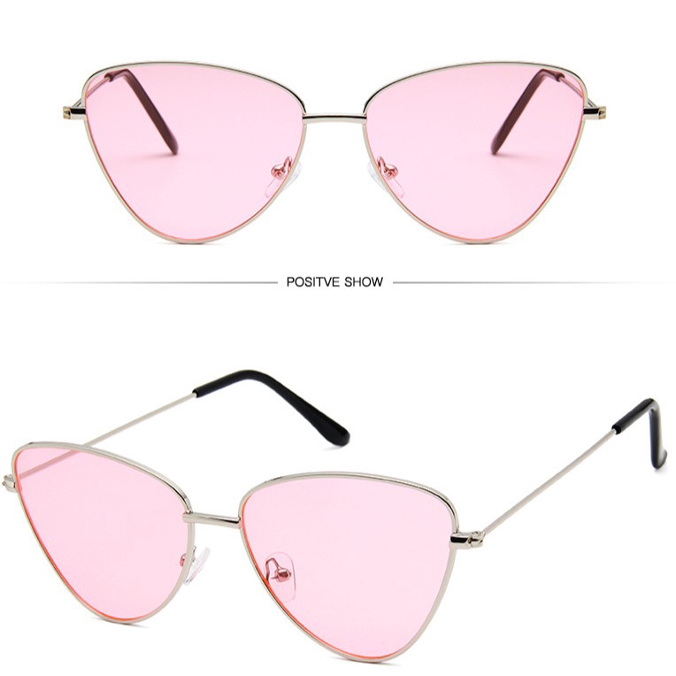 Kính mát mắt mèo gọng kim loại phong cách Hàn Quốc