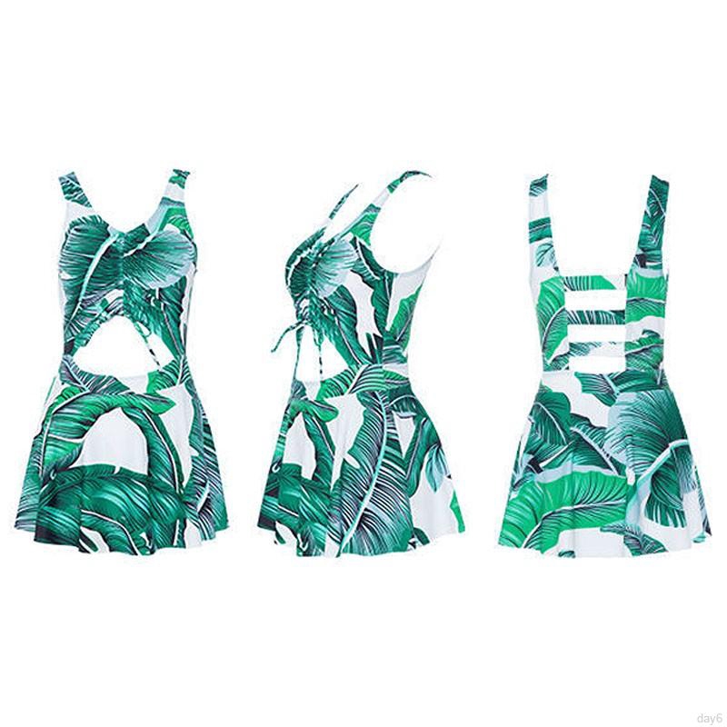 Korean Fashion New Hot Spring Ladies Swimsuit One-piece Conservative Gathered Skirt Boxer Pants Sexy Swimsuit | BigBuy360 - bigbuy360.vn