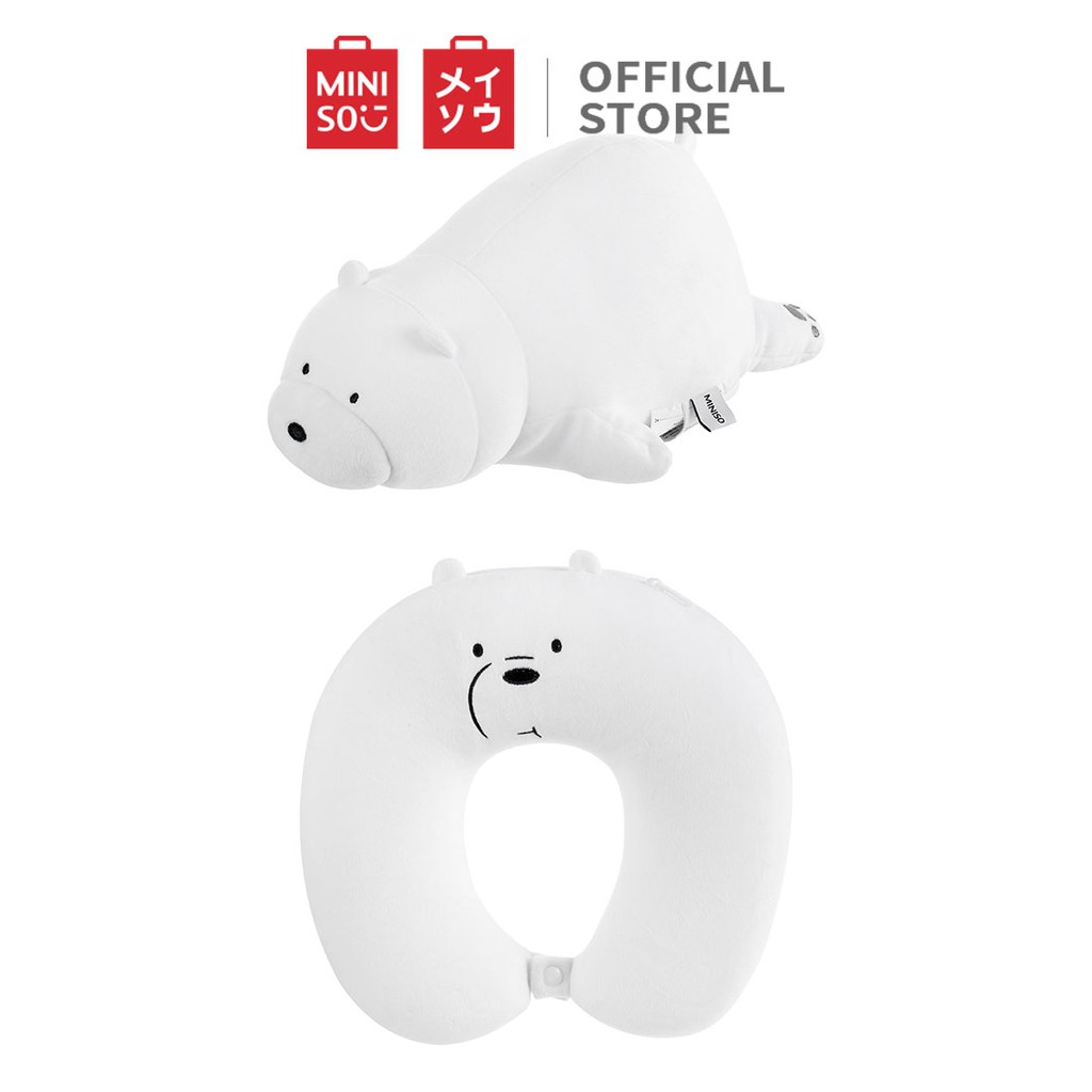 Gối cổ Gối kê Gối U 2 in 1 We Bare Bears (Grizzly) Miniso