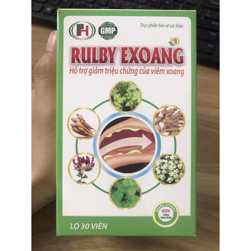 Viêm xoang viêm mũi dị ứng ❤️CHÍNH HÃNG👍 Rulby Exoang ❤️ hỗ trợ giảm triệu chứng viêm xoang viêm mũi dị ứng