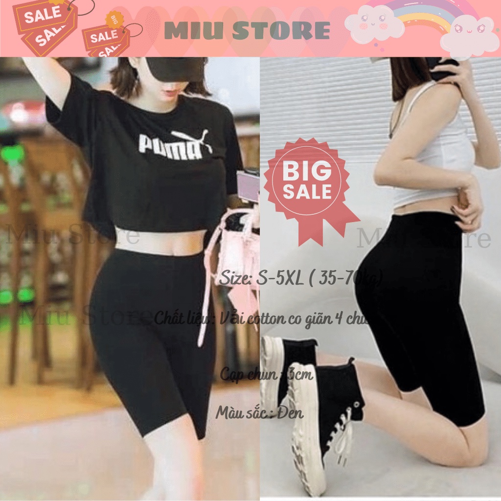 Quần legging lửng cạp chun vải thun cao cấp ngố nữ co giãn tốt dáng ôm Q20_MIUSTORE