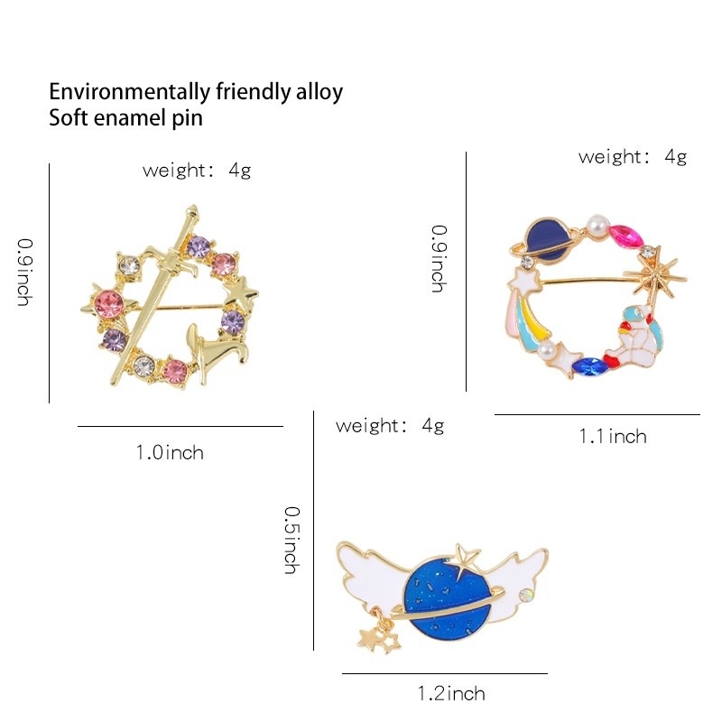 Pin cài áo vòng xoay vũ trụ - GC408