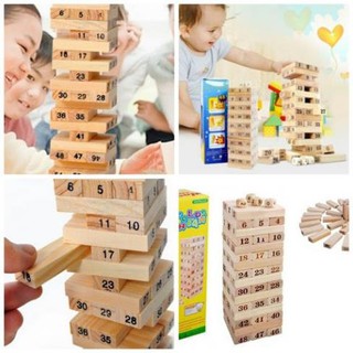 Bộ trò chơi rút gỗ WOOD TOYS loại lớn 54 thanh