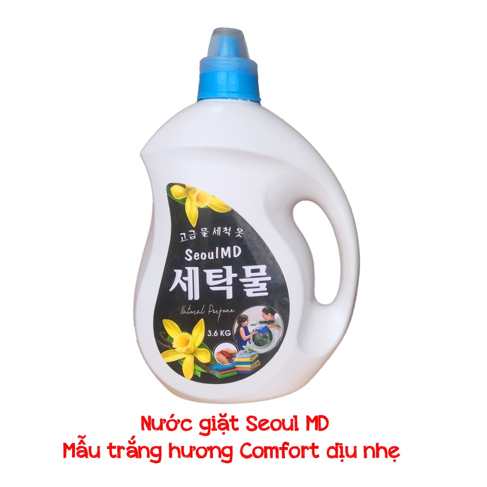 Nước giặt xuất Hàn Seoul MD - 3.6L, Giặt sạch, thơm mềm, tiết kiệm