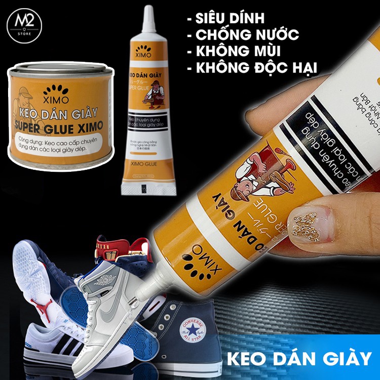 Keo dán giày thể thao siêu dính dùng nhiệt trong suốt không tổn thương da XIMO KDG06