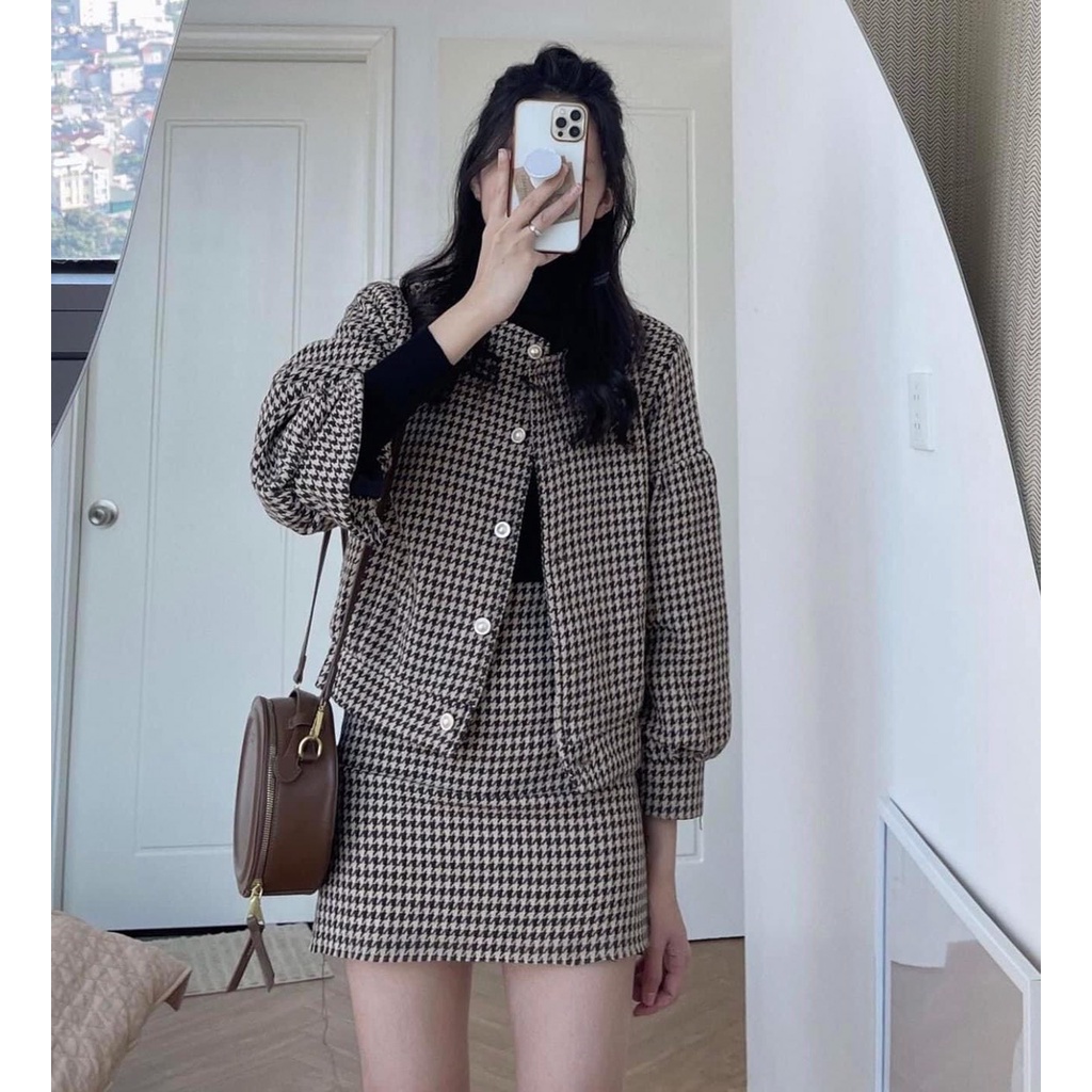Set Váy Dạ Kẻ  Tết Siêu Yêu ❤️❤️[RẺ VÔ ĐỊCH]❤️❤️ Siêu Sexy, Chất Siêu Đẹp