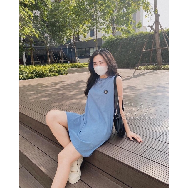 Váy ThunTanktop Thêu Logo Không Lộ Siêu Hot (Ảnh thật) | BigBuy360 - bigbuy360.vn