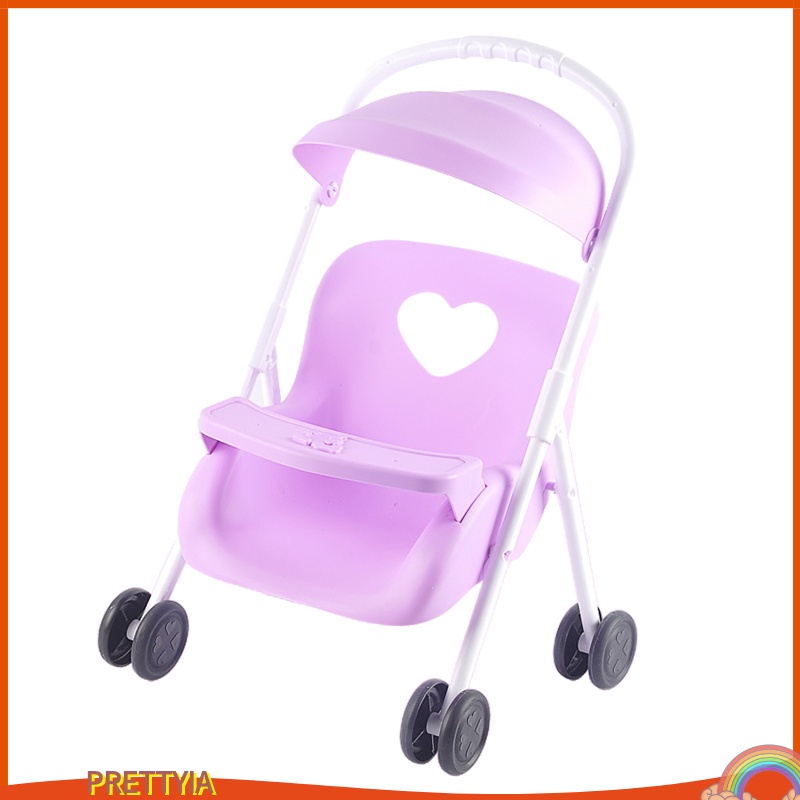 Xe đẩy em bé mini bằng nhựa xinh xắn cho búp bê