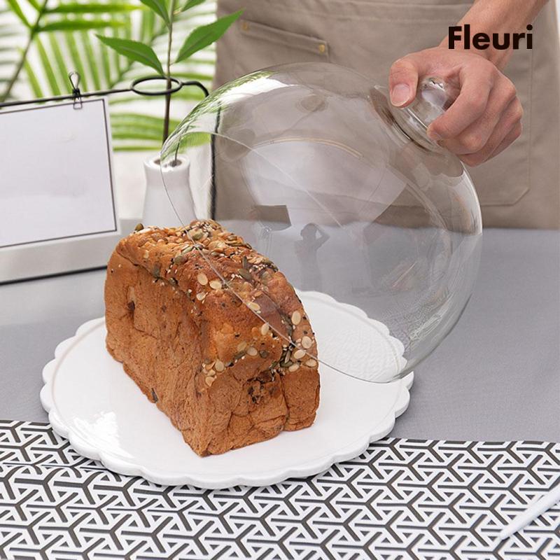 Nắp Đậy Bánh Vòm Bằng Kính Đường Kính 235mm Đường Kính 145mm Trang Trí Tiệc Cưới Gia Đình