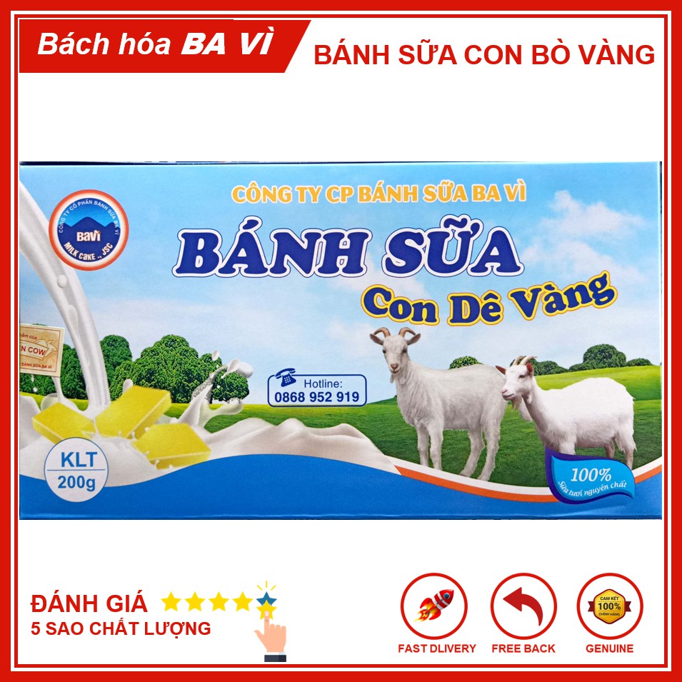 Bánh Sữa Con Dê Vàng Ba Vì 200g