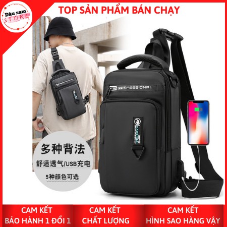 Túi đeo chéo nam đa năng chống nước bền bỉ Haoshuai 178