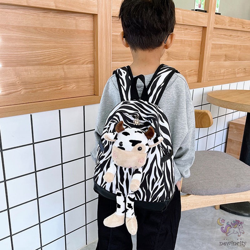 Balo đeo vai có túi bên hông phong cách Hàn Quốc dễ thương cho bé