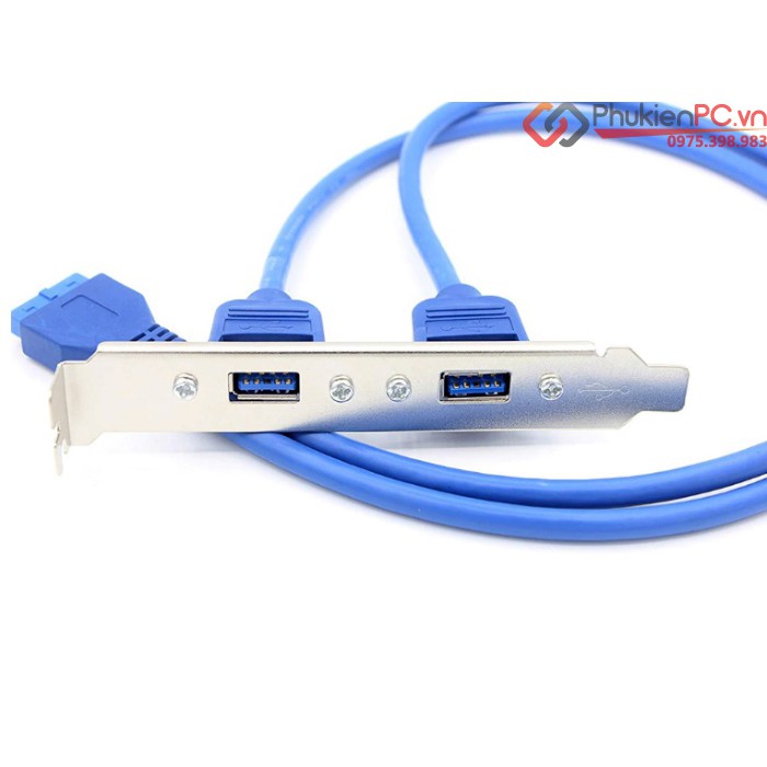 Cáp USB 3.0 20pin cắm từ main ra 2 USB 3.0