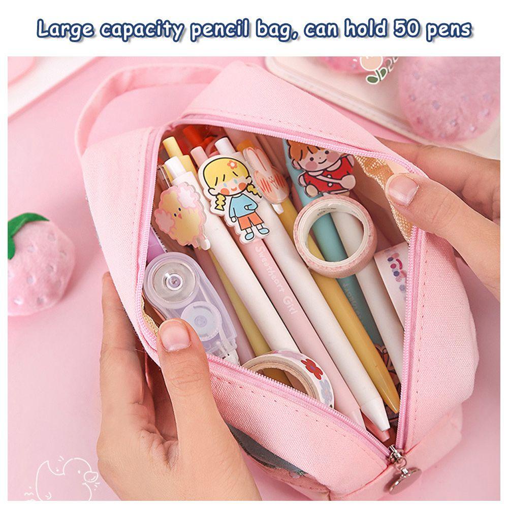 Túi Đựng Bút Bằng Vải Canvas Hình Hoạt Hình Đáng Yêu