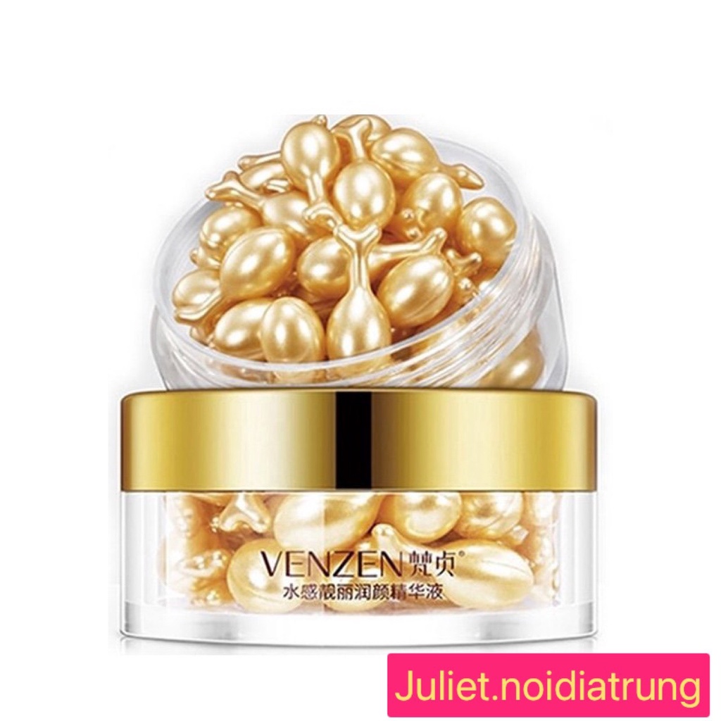 Hộp 30 Viên Serum Dưỡng Da Nội Địa VENZEN trẻ hoá da (Hộp Vàng)