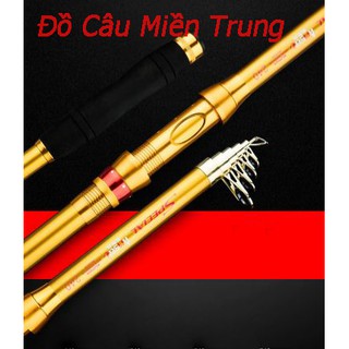 Cần Câu CARBON Mạ Vàng rút gọn