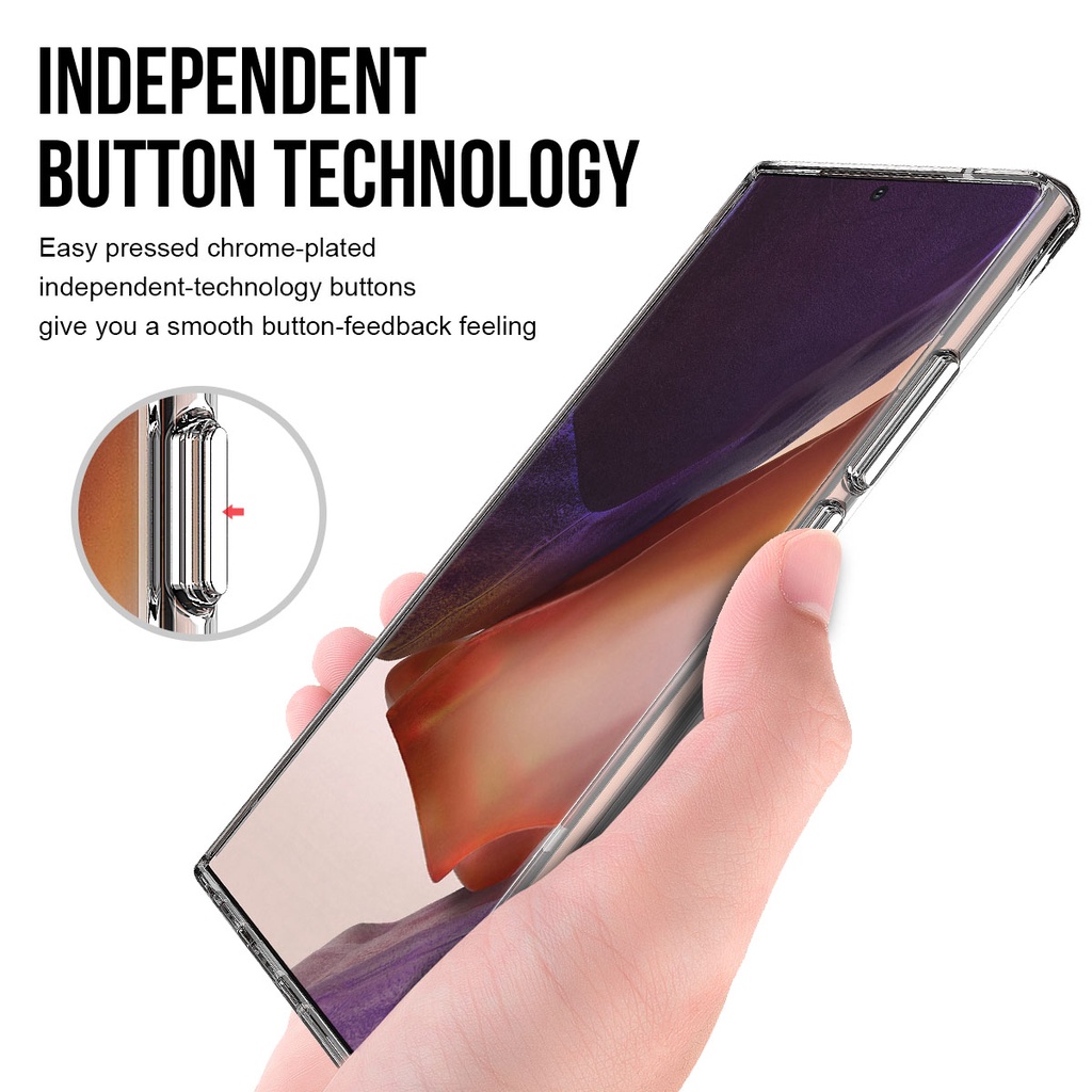 Ốp Điện Thoại PC Cứng Viền TPU Mềm Trong Suốt Chống Va Đập Cho Samsung s9 s10 s20 s21 plus note 8 9 10 20 ultra 5g