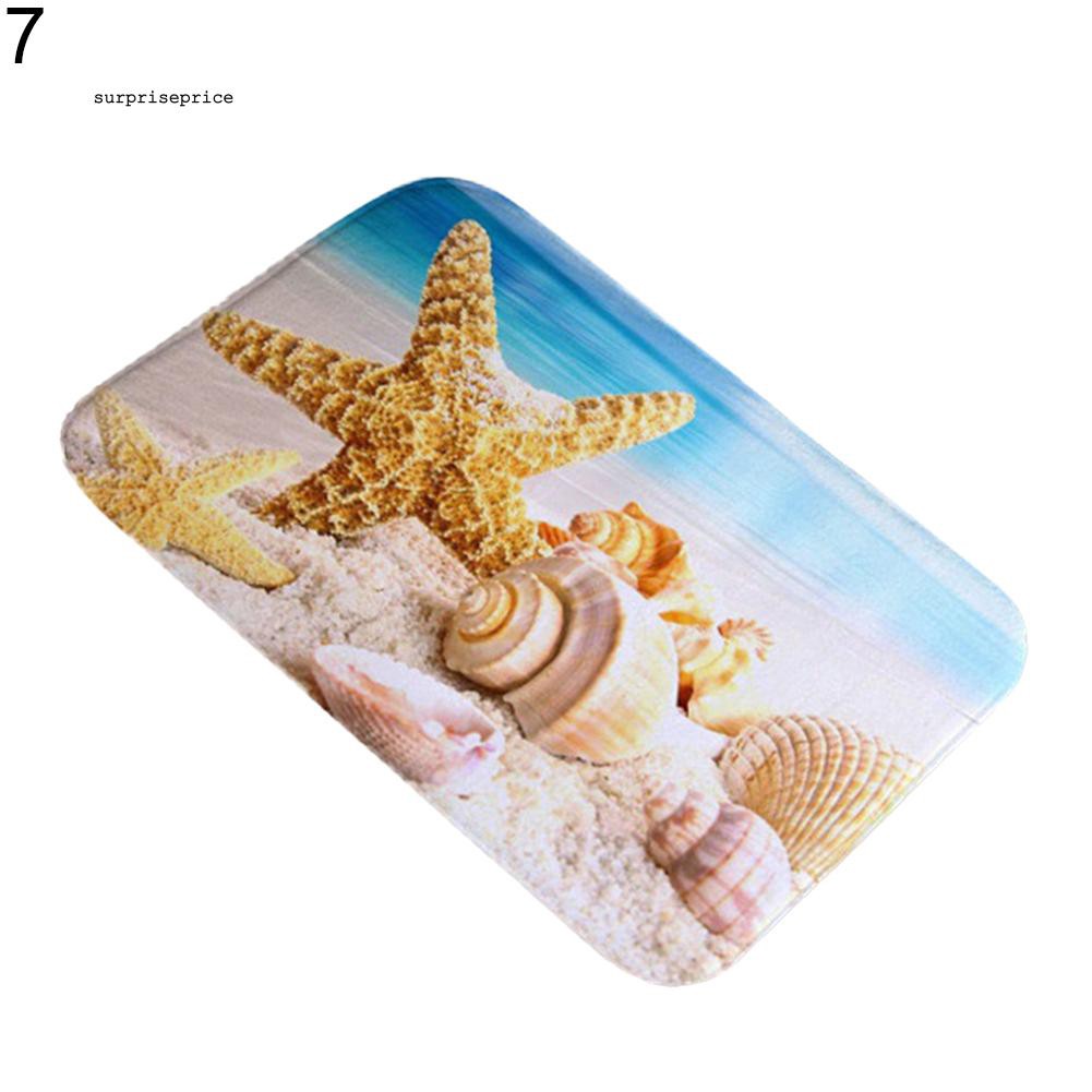 Thảm chùi chân chống trượt họa tiết vỏ sò sò , kích thước 40x60cm