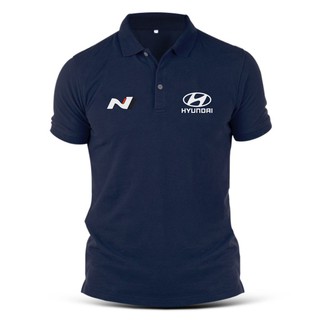 Áo thun polo ngắn tay in hình logo Hyundai thời trang