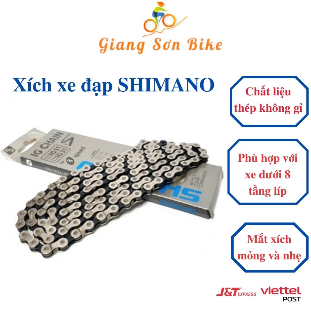 Xích xe đạp SHIMANO, dây sên xe đạp thể thao chính hãng- GIANG SƠN BIKE