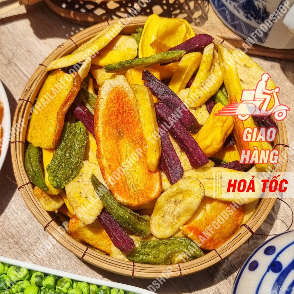 Trái Cây Rau Củ Sấy Thập Cẩm Túi 500gr